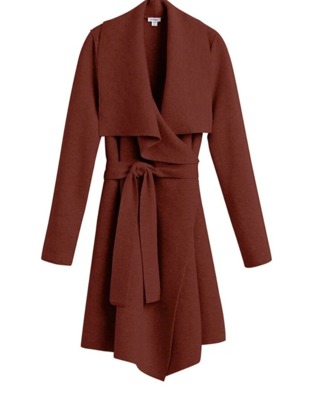 Cuyana Sweater Coat Wrap Size XL Rust $358